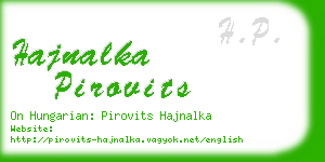 hajnalka pirovits business card